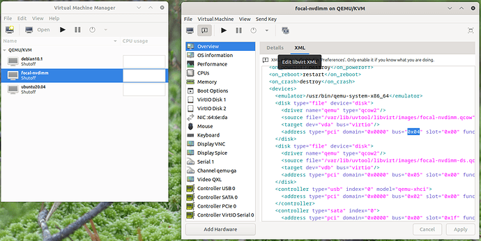 virt-manager-gui-XML